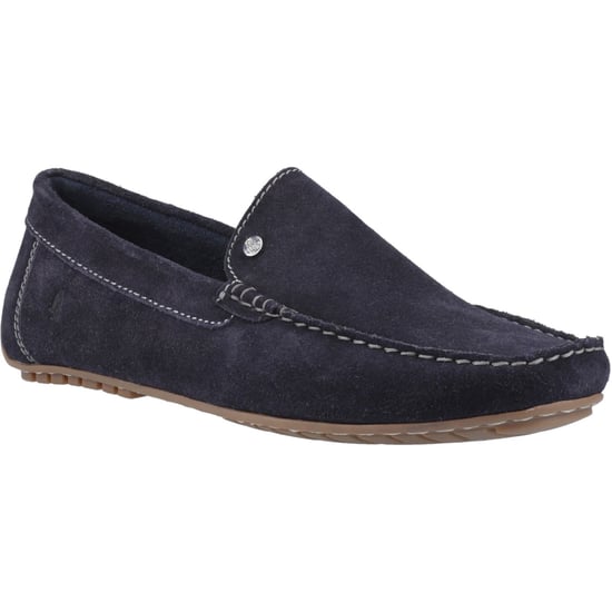 Hush Puppies Ralph Suede Heren Marineblauwe Instappers Van Leer - Image 1