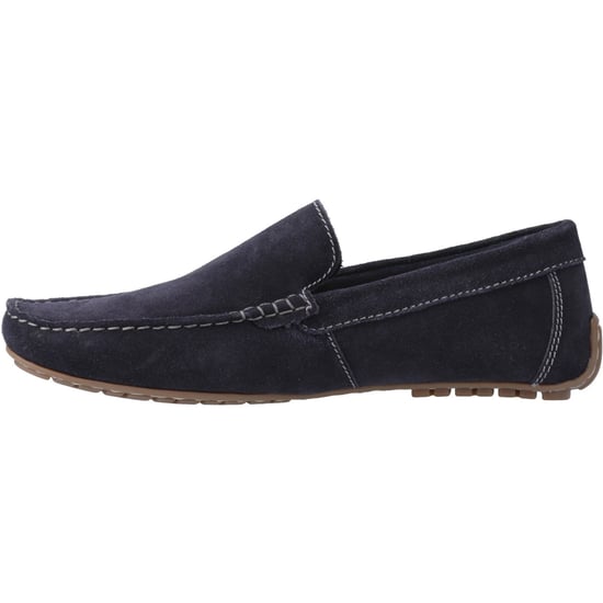 Hush Puppies Ralph Suede Heren Marineblauwe Instappers Van Leer - Image 4