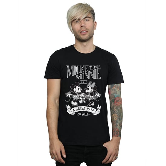 Disney Heren Mickey en Minnie Mouse Geweldig Paar T-shirt (Zwart) - Image 2