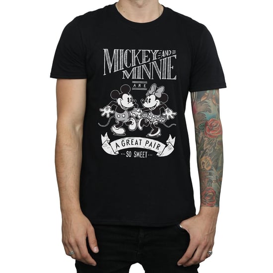 Disney Heren Mickey en Minnie Mouse Geweldig Paar T-shirt (Zwart) - Image 3