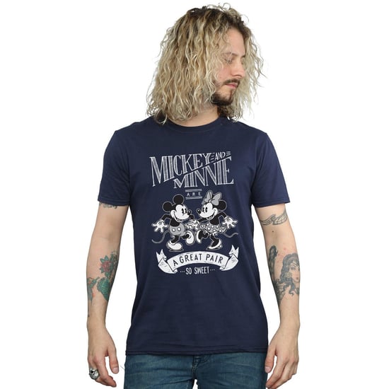 Disney Heren Mickey en Minnie Mouse Geweldig Paar T-shirt (Marineblauw) - Image 2