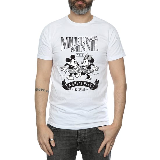 Disney Heren Mickey en Minnie Mouse Geweldig Paar T-shirt (Wit) - Image 3