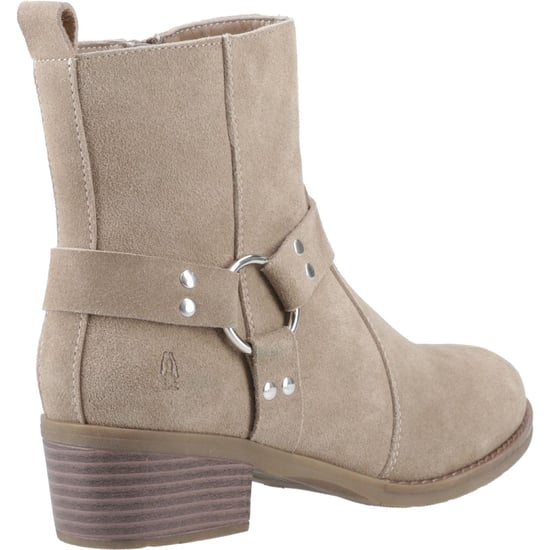 Hush Puppies Iria Dames Suède Taupe Enkellaarsjes Met Hak - Image 2
