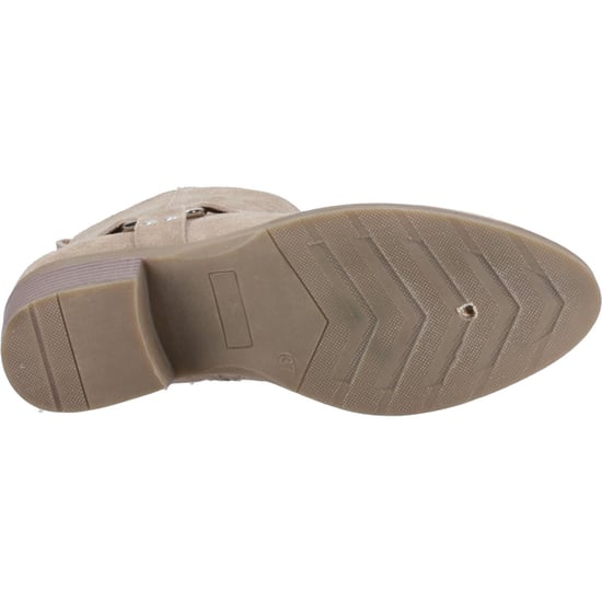 Hush Puppies Iria Dames Suède Taupe Enkellaarsjes Met Hak - Image 3