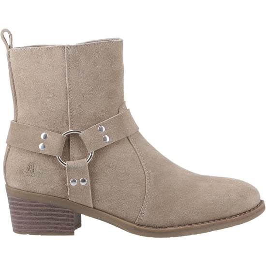 Hush Puppies Iria Dames Suède Taupe Enkellaarsjes Met Hak - Image 5