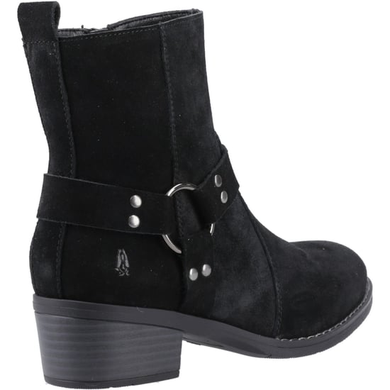 Hush Puppies Iria Dames Zwarte Suède Enkellaarzen Met Hak - Image 2