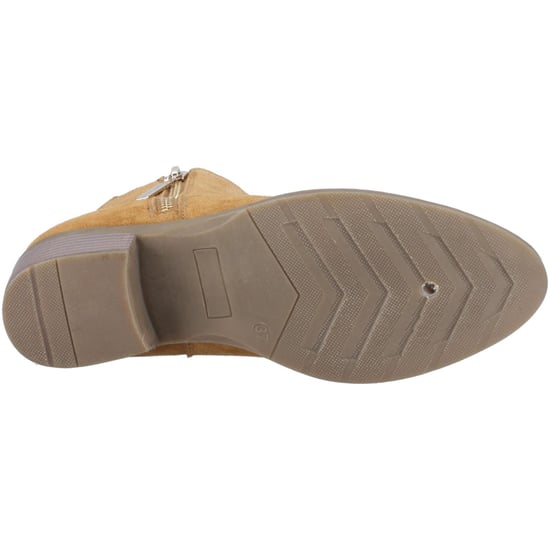 Hush Puppies Ingrid Suède Dames Tan Hak Enkellaarsjes - Image 3