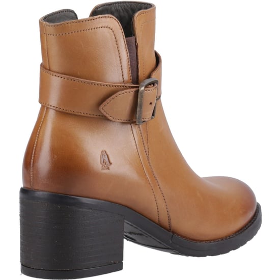 Hush Puppies Hensley Leren Tan Enkellaarzen Met Hoge Hak Voor Dames - Image 2