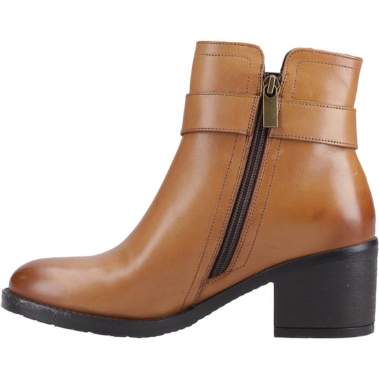 Hush Puppies Hensley Leren Tan Enkellaarzen Met Hoge Hak Voor Dames - Image 4