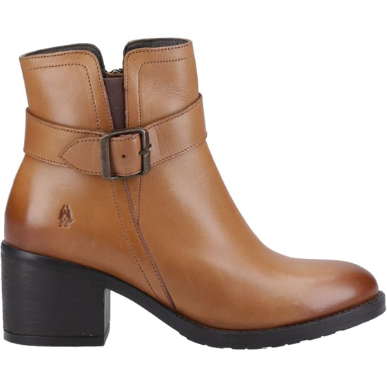 Hush Puppies Hensley Leren Tan Enkellaarzen Met Hoge Hak Voor Dames - Image 5