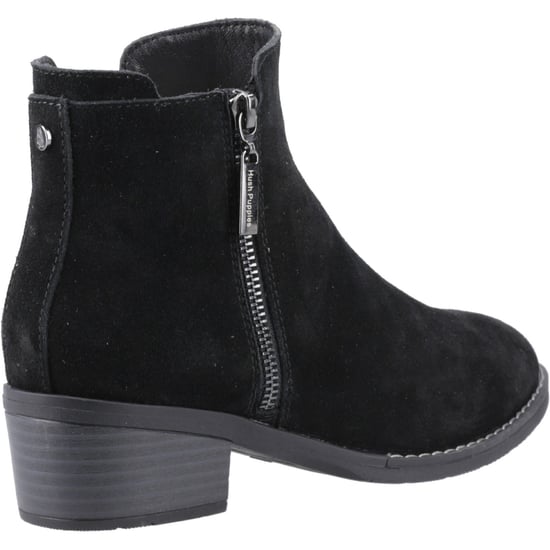 Hush Puppies Ingrid Dames Zwarte Suède Enkellaarzen Met Hak - Image 2