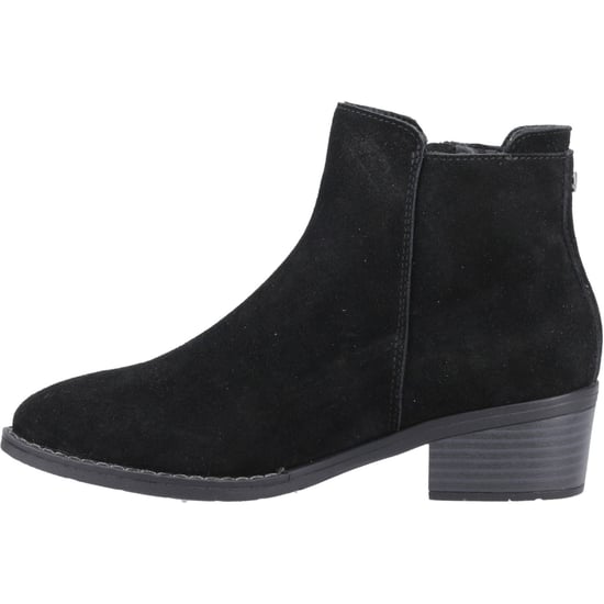 Hush Puppies Ingrid Dames Zwarte Suède Enkellaarzen Met Hak - Image 4