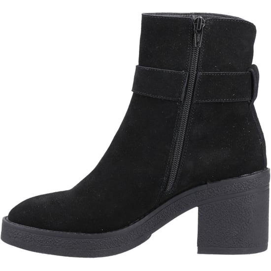 Hush Puppies Fearne Dames Zwarte Suède Enkellaarzen Met Hak - Image 4