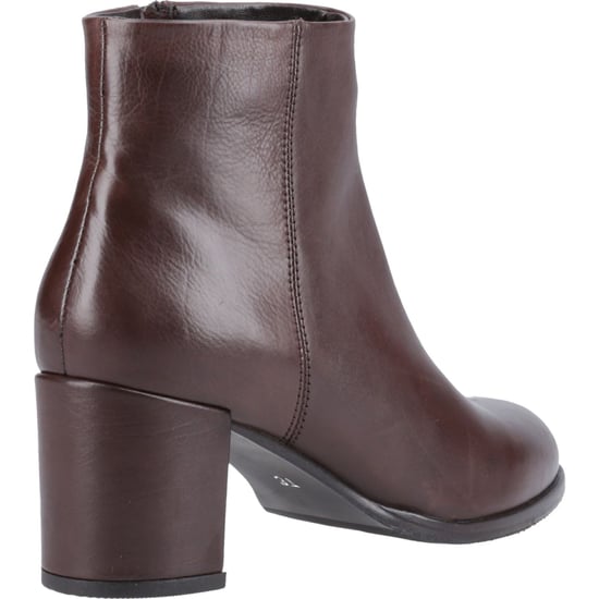 Hush Puppies Claridy Leren Enkellaarsjes Met Hoge Hak In Het Bruin Voor Dames - Image 2