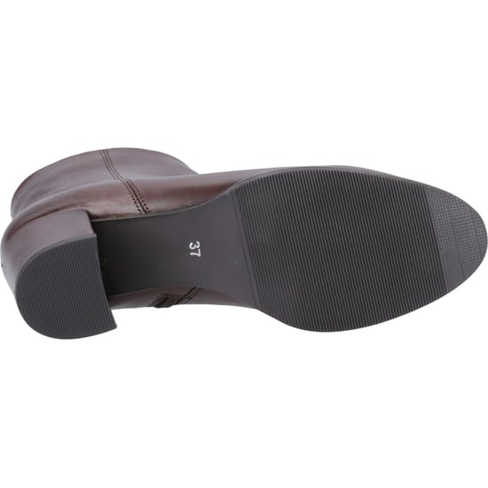 Hush Puppies Claridy Leren Enkellaarsjes Met Hoge Hak In Het Bruin Voor Dames - Image 3