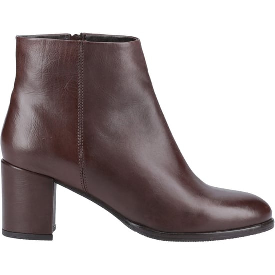 Hush Puppies Claridy Leren Enkellaarsjes Met Hoge Hak In Het Bruin Voor Dames - Image 5