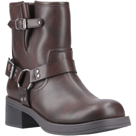 Rocket Dog Nino Faux Leather Dames Bruine Hakken Enkelboots - Image 1