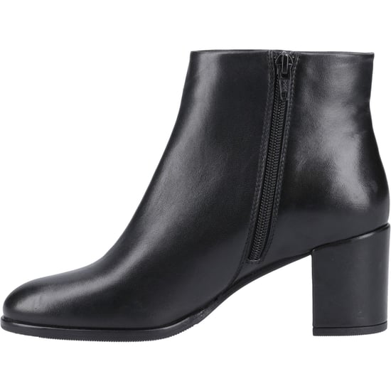 Hush Puppies Claridy Leren Zwarte Enkellaarzen Met Hak Voor Dames - Image 4