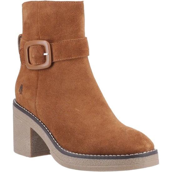 Hush Puppies Fearne Suède Tan Enkellaarsjes Met Hak Voor Dames - Image 1