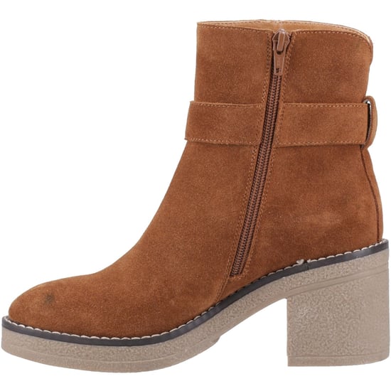 Hush Puppies Fearne Suède Tan Enkellaarsjes Met Hak Voor Dames - Image 4