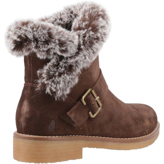 Hush Puppies Hannah Dames Suède Chocoladebruine Winter Enkellaarzen - Image 2