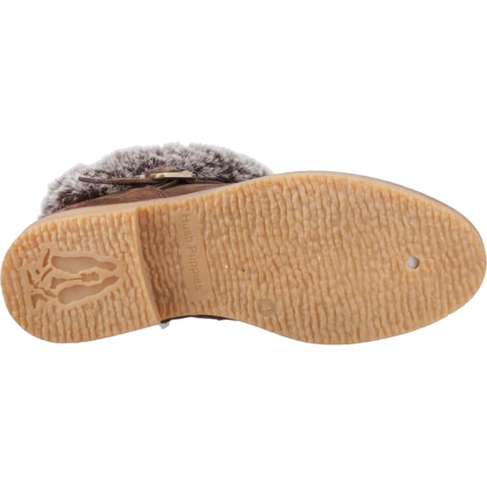 Hush Puppies Hannah Dames Suède Chocoladebruine Winter Enkellaarzen - Image 3