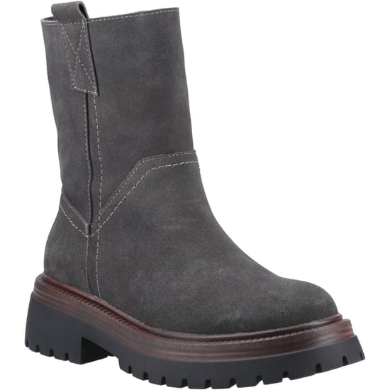 Hush Puppies Rebecca Dameslaarzen Van Suède In De Kleur Houtskool - Image 1