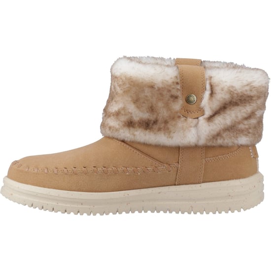 HEYDUDE Camden Cuff Classic Cozy Polyester Dames Cognac Winter Enkellaarzen - Image 4