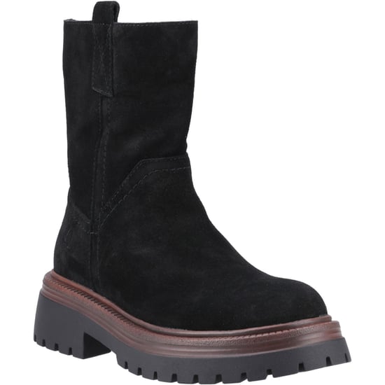 Hush Puppies Rebecca Dames Suède Zwarte Laarzen - Image 1