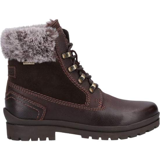 Cotswold Evenlode Leren Dames Bruine Winter Enkellaarsjes - Image 5