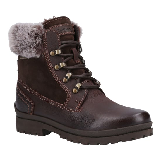 Cotswold Evenlode Leren Dames Bruine Winter Enkellaarsjes - Image 6