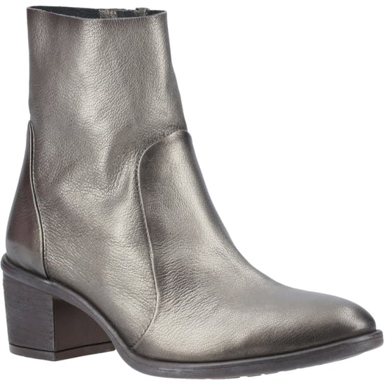 Hush Puppies Winona Leren Dames Pewter Laarzen - Image 1