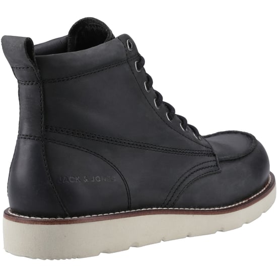 Jack & Jones Toronto Leren Heren Zwarte Enkellaarsjes - Image 2