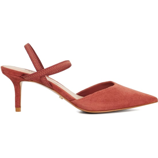 Dune Classical Leren Dames Schoenen In Koraal - Image 4