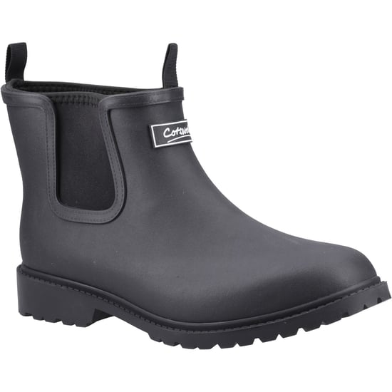 Cotswold Barton TPR+Neopreen Heren Zwarte Wellingtonlaarzen - Image 1