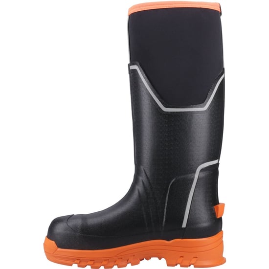 Muck Boots Grit S5 Rubberen Dames Regenlaarzen Zwart/oranje - Image 4