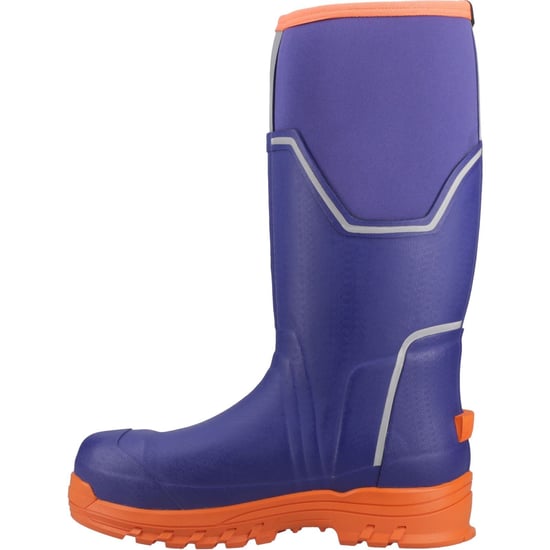 Muck Boots Grit S5 Heren Regenlaarzen Blauw/oranje Van Rubber - Image 4