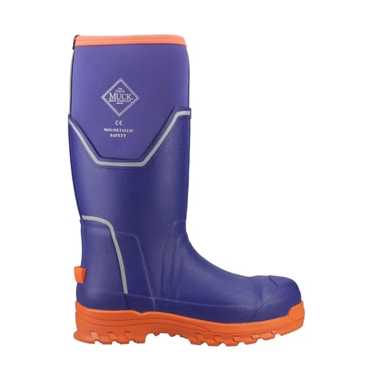 Muck Boots Grit S5 Heren Regenlaarzen Blauw/oranje Van Rubber - Image 6