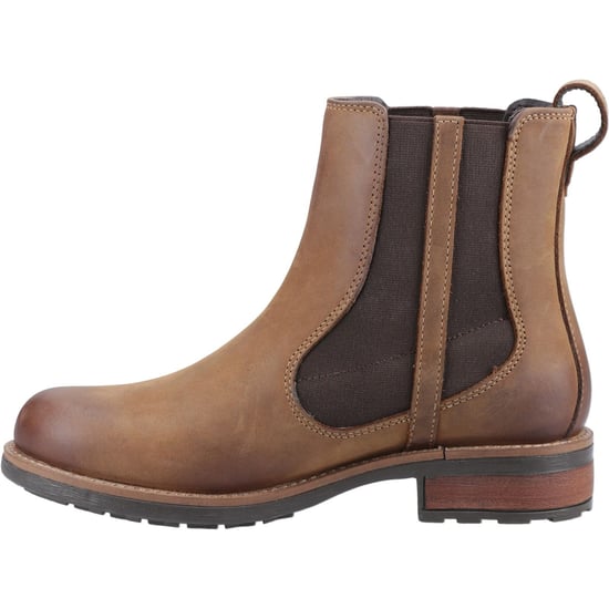 Cotswold Notgrove Leren Damesschoenen Bruine Platte Chelsea Laarzen - Image 4
