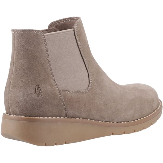 Hush Puppies Leonie Suède Dames Taupe Platte Chelsea Boots - Image 2