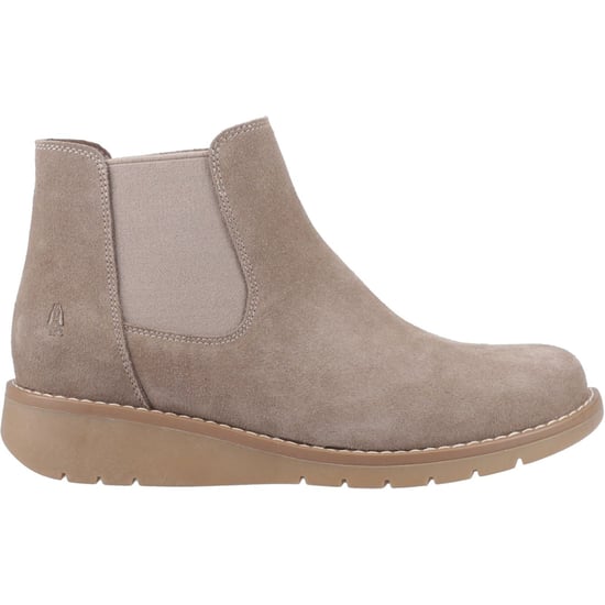Hush Puppies Leonie Suède Dames Taupe Platte Chelsea Boots - Image 5