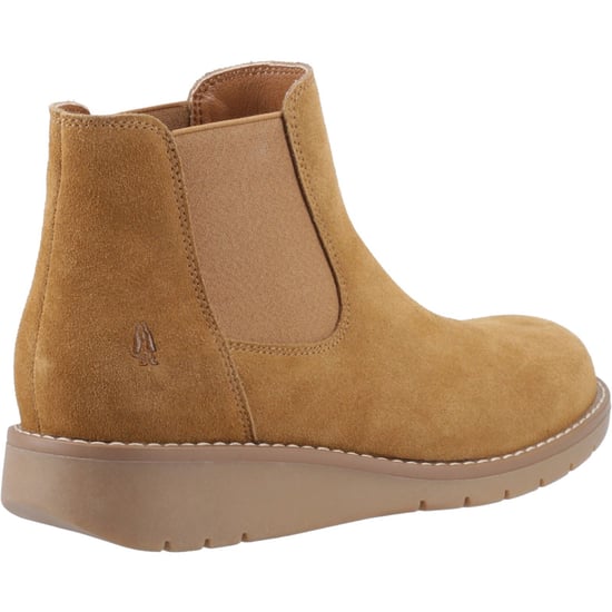 Hush Puppies Leonie Suède Dames Tan Platte Chelsea Boots - Image 2