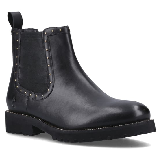 Hush Puppies Gwyneth Leren Dames Zwarte Platte Chelsea Laarzen - Image 1