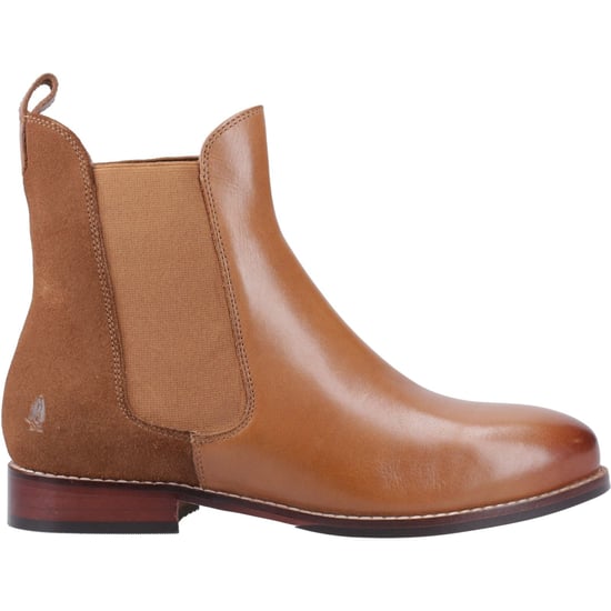 Hush Puppies Colette Leren Dames Tan Platte Chelsea Laarzen - Image 5