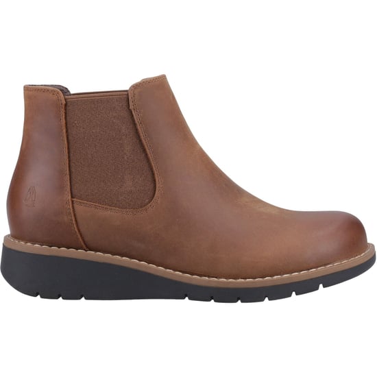 Hush Puppies Leonie Leren Damesschoenen Bruine Platte Chelsea Laarzen - Image 5