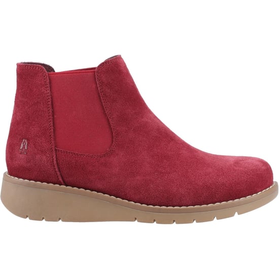Hush Puppies Leonie Suède Dames Bordo Platte Chelsea Boots - Image 5