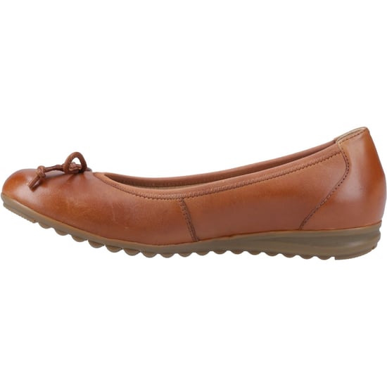 Hush Puppies Lucille Leren Dames Tan Platte Schoenen - Image 4