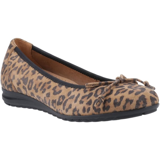 Hush Puppies Lucille Dames Leren Luipaard Flats - Image 1