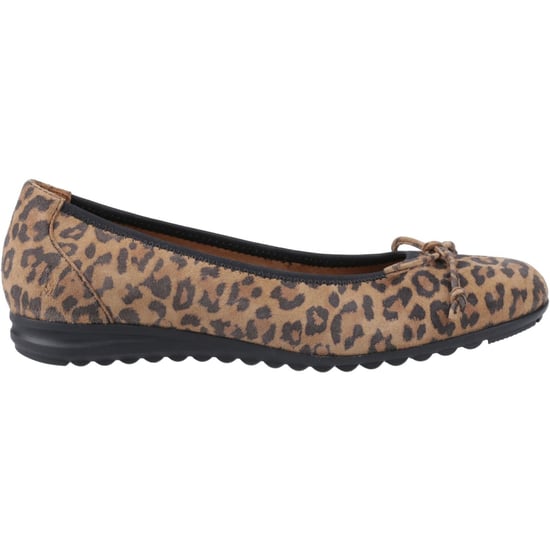 Hush Puppies Lucille Dames Leren Luipaard Flats - Image 5