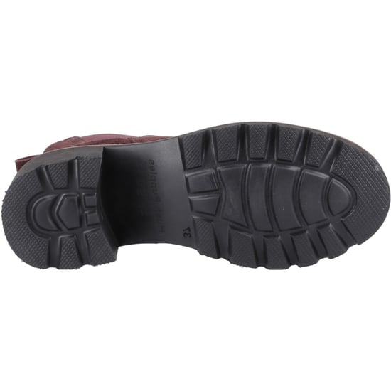 Hush Puppies Gaia Leren Dames Prune Kleurige Chelsea Laarzen Met Hak - Image 3